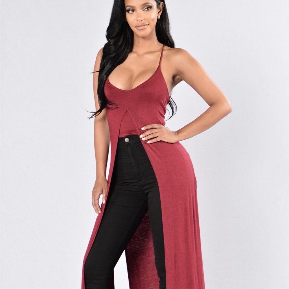 Mykonos Top- Burgundy